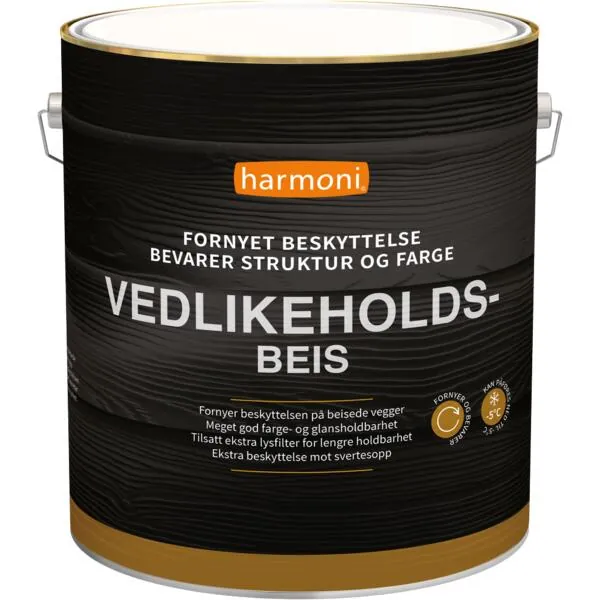 Vedlikeholdsbeis gul base 9l