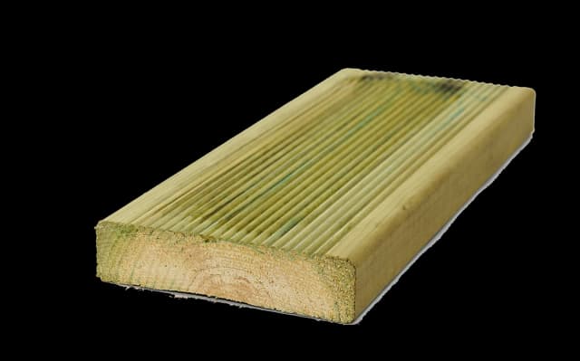 Terrassebord Rillet Duo 28x145 Furu Cu Impregnert