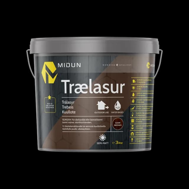 Fasadebeis Mørkebrun Midun